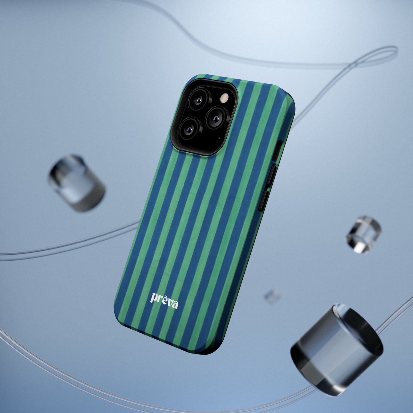 Green & Blue Stripes Phone Case