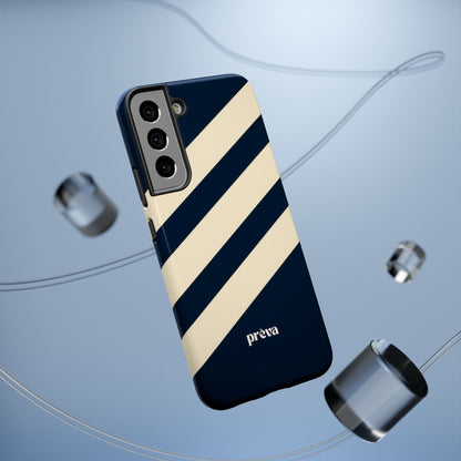 Striped Navy & Cream Phone Case