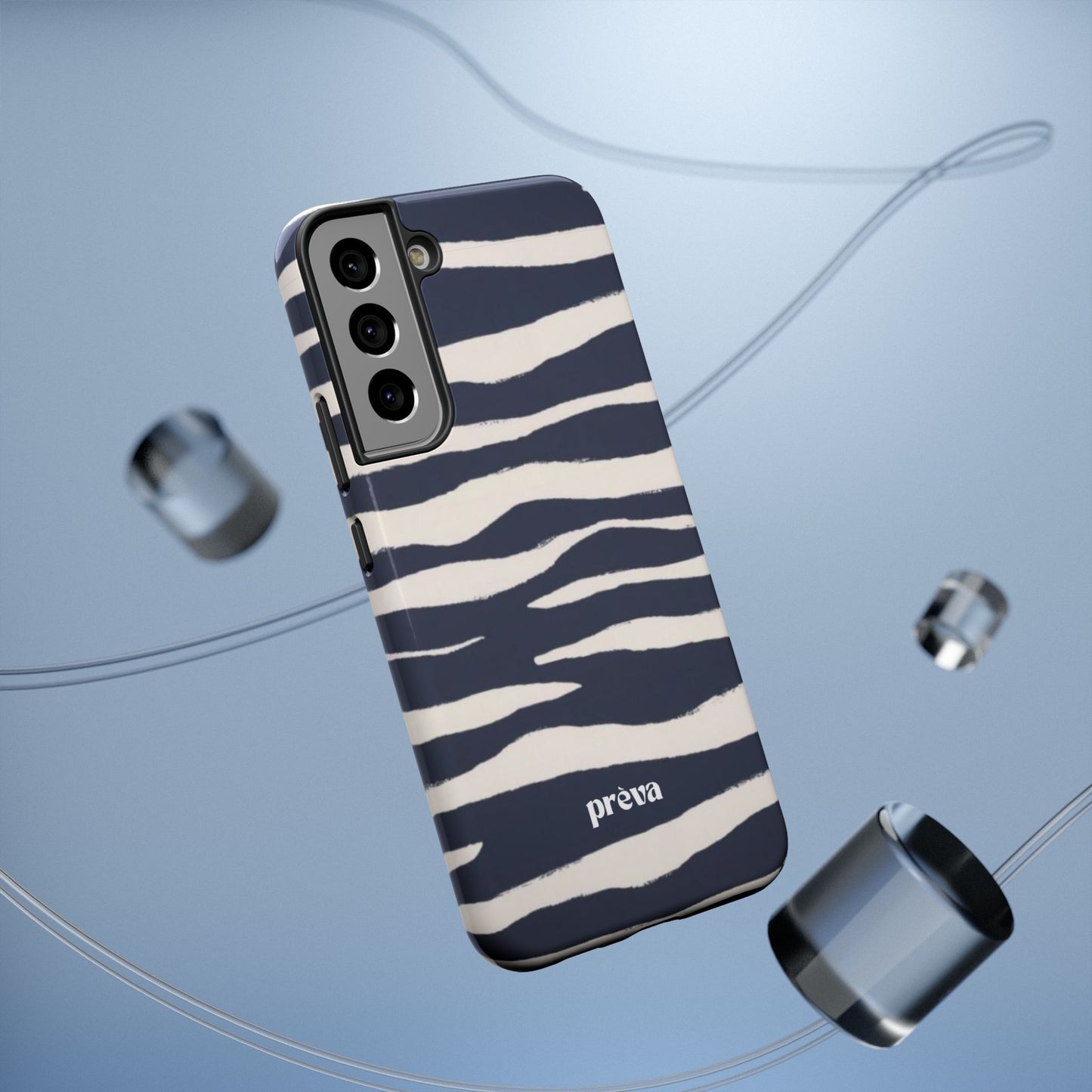 Navy & Cream Zebra Phone Case