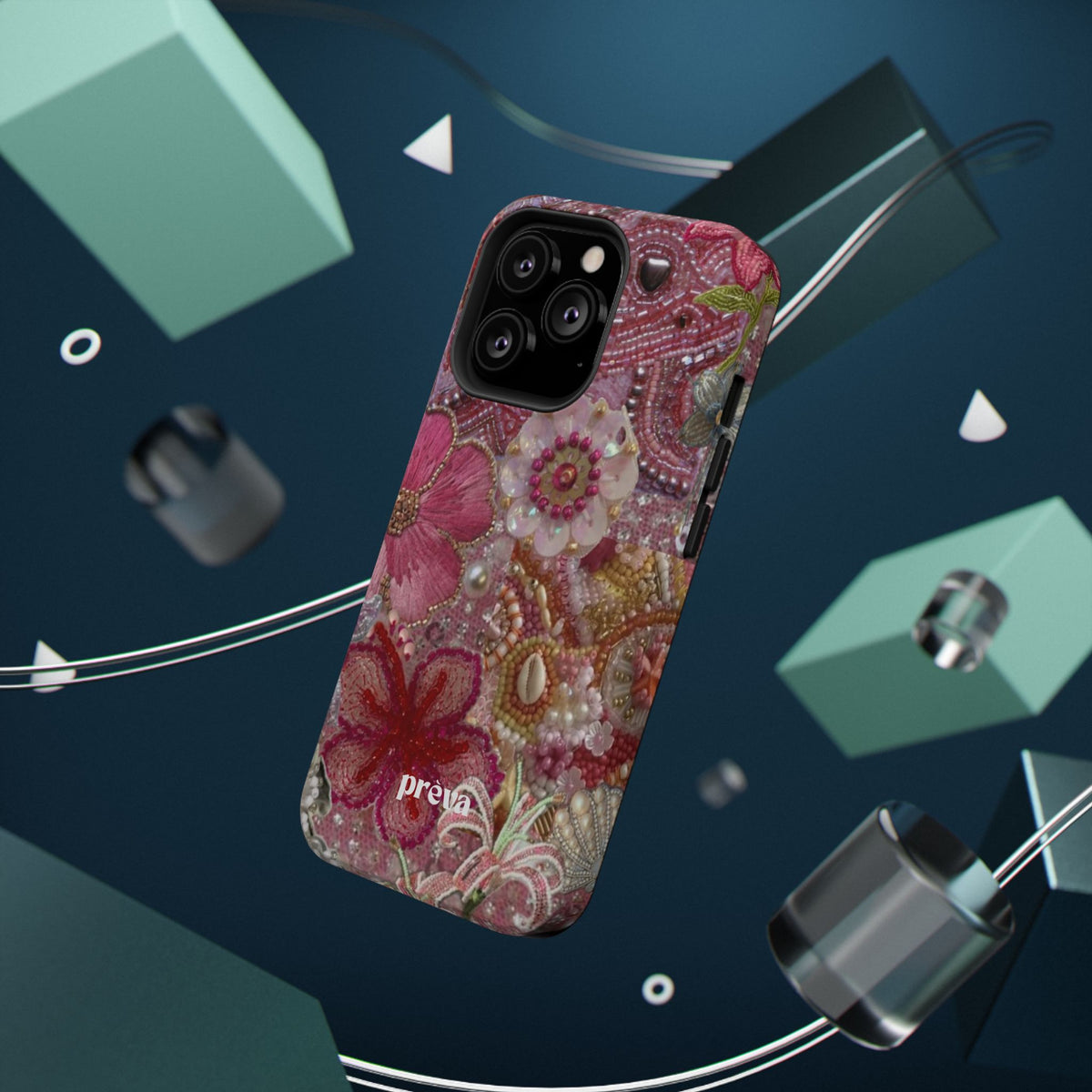 Floral Embroidery Phone Case