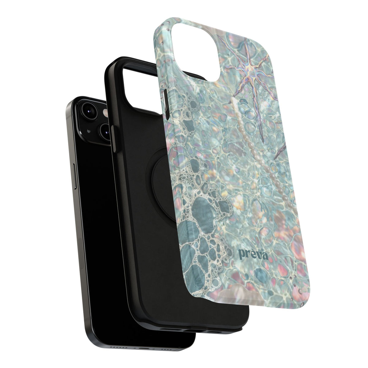 Marbled Seafoam Impact-Resistant Phone Case