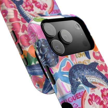 Dolphin Tropics Collage Phone Case