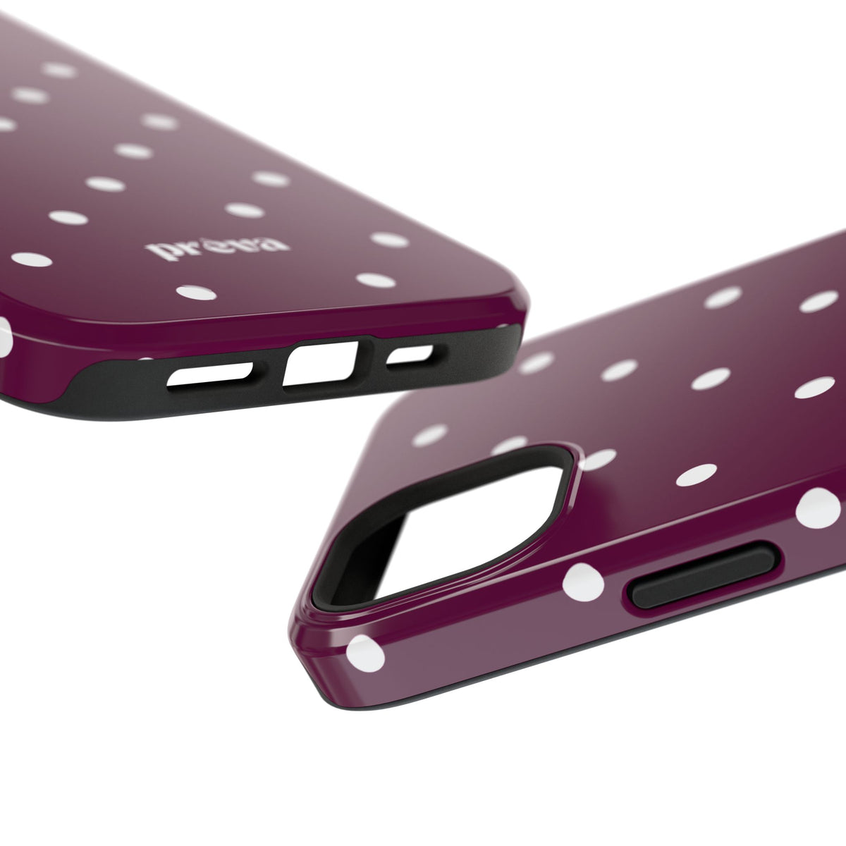 Maroon Polka Dot Phone Case