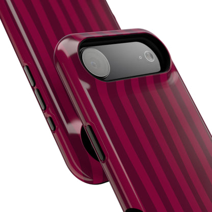 Burgandy Stripes x Ava Dudderar Phone Case