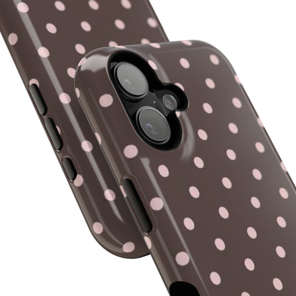 Brown and Pink Polka Dot Phone Case