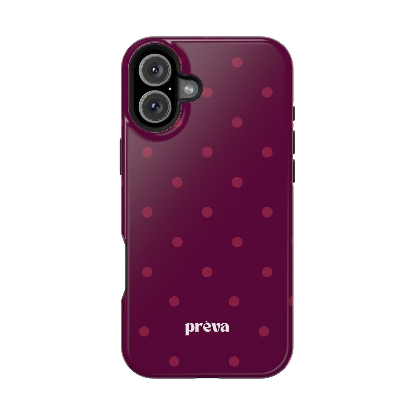 Maroon Polka Dots Phone Case