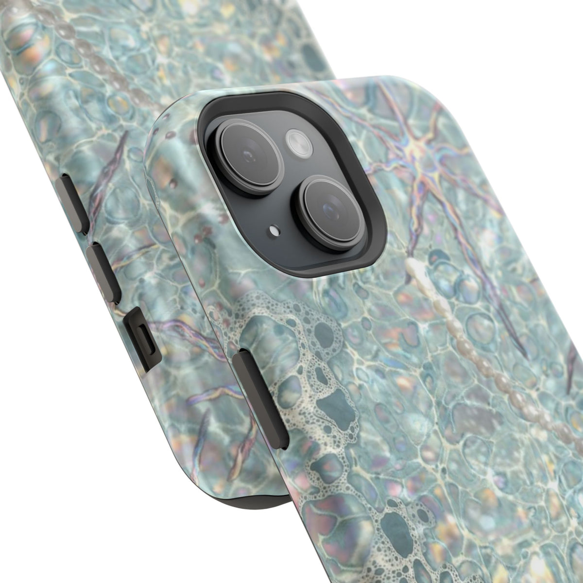 Marbled Seafoam Impact-Resistant Phone Case