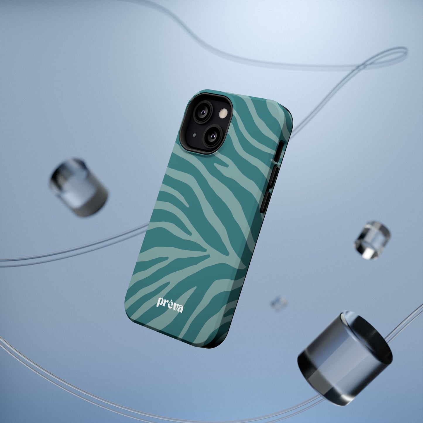 Teal Zebra Phone Case