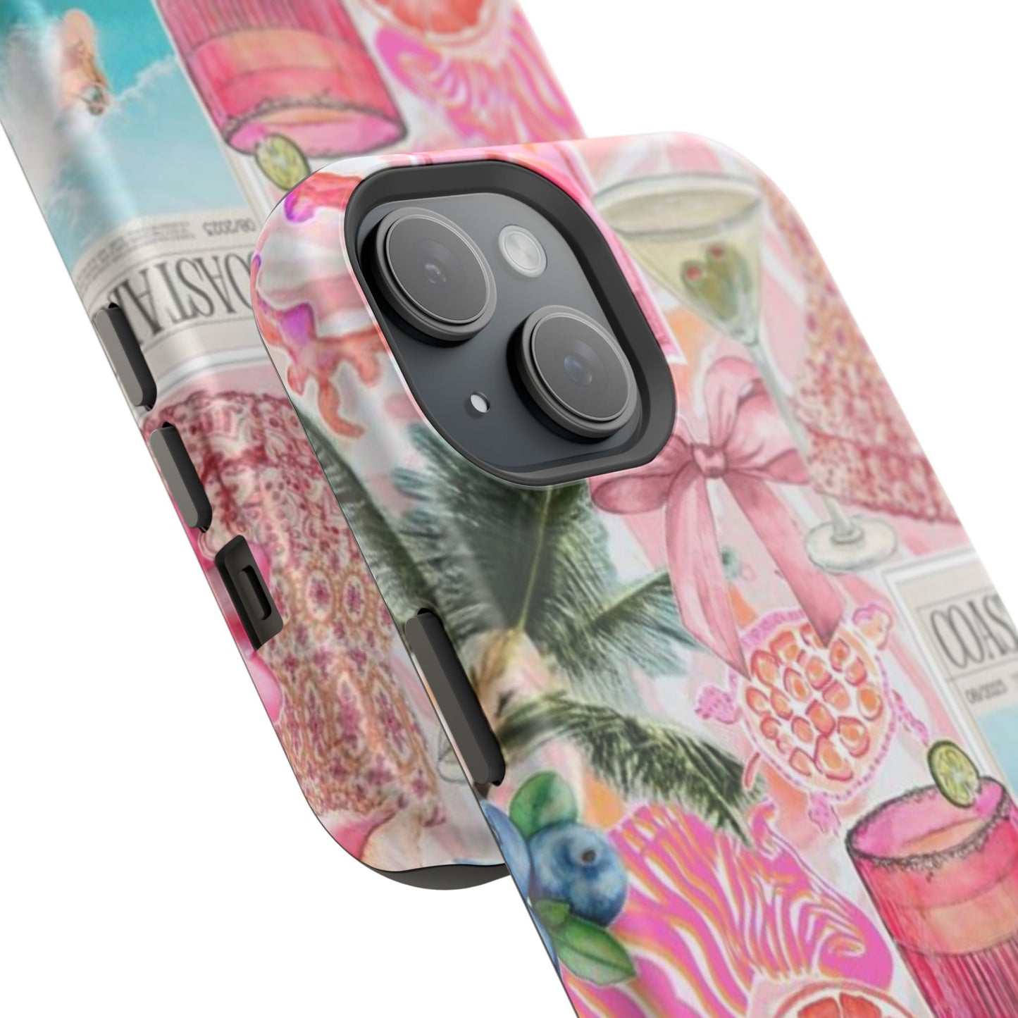 Pink Cocktail Collage Phone Case