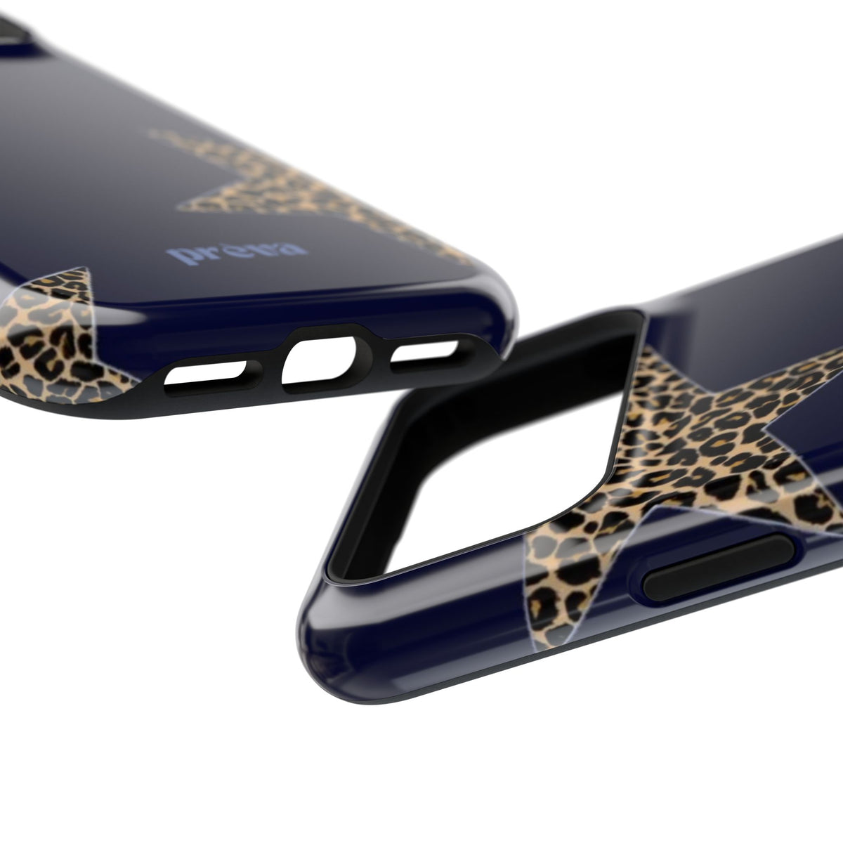 Navy Leopard Star Phone Case