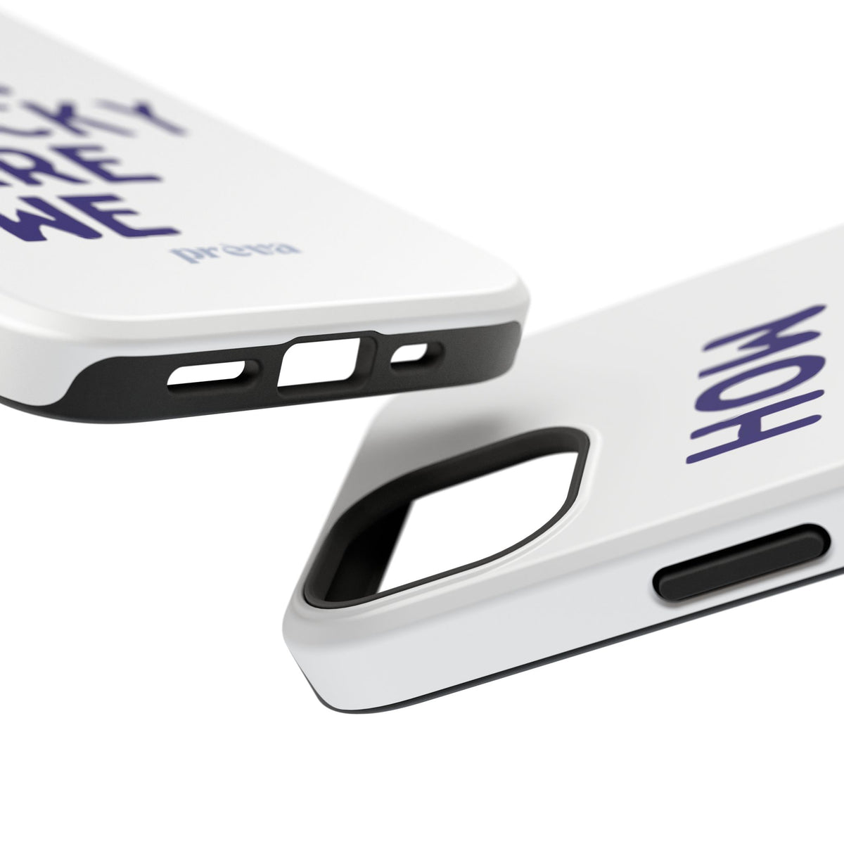 How Lucky Are We White Phone Case