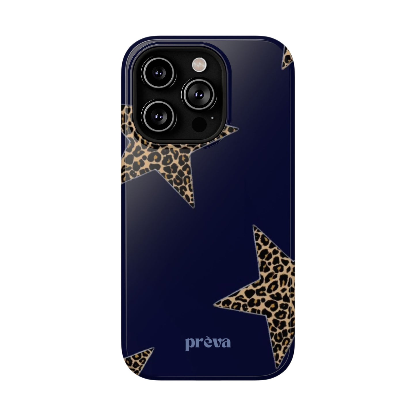 Navy Leopard Star Phone Case