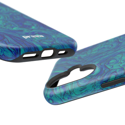 Blue Marble Impact-Resistant Phone Case — Protective Ripple Swirl Design