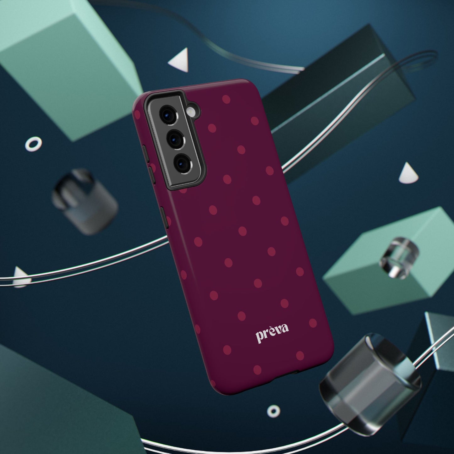 Maroon Polka Dots Phone Case