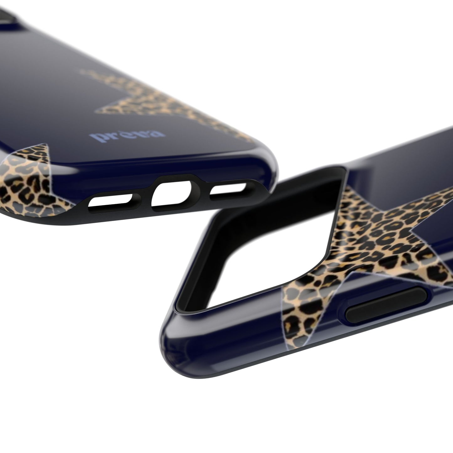 Navy Leopard Star Phone Case