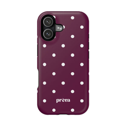 Maroon Polka Dot Phone Case