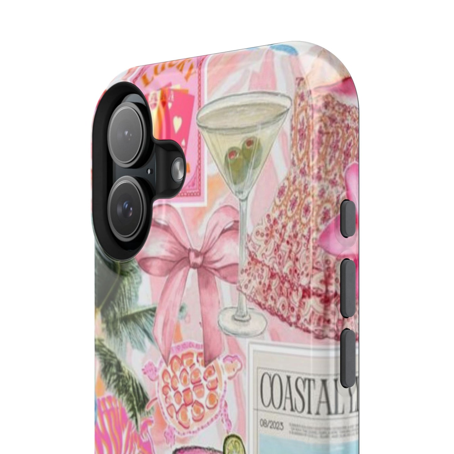 Pink Cocktail Collage Phone Case