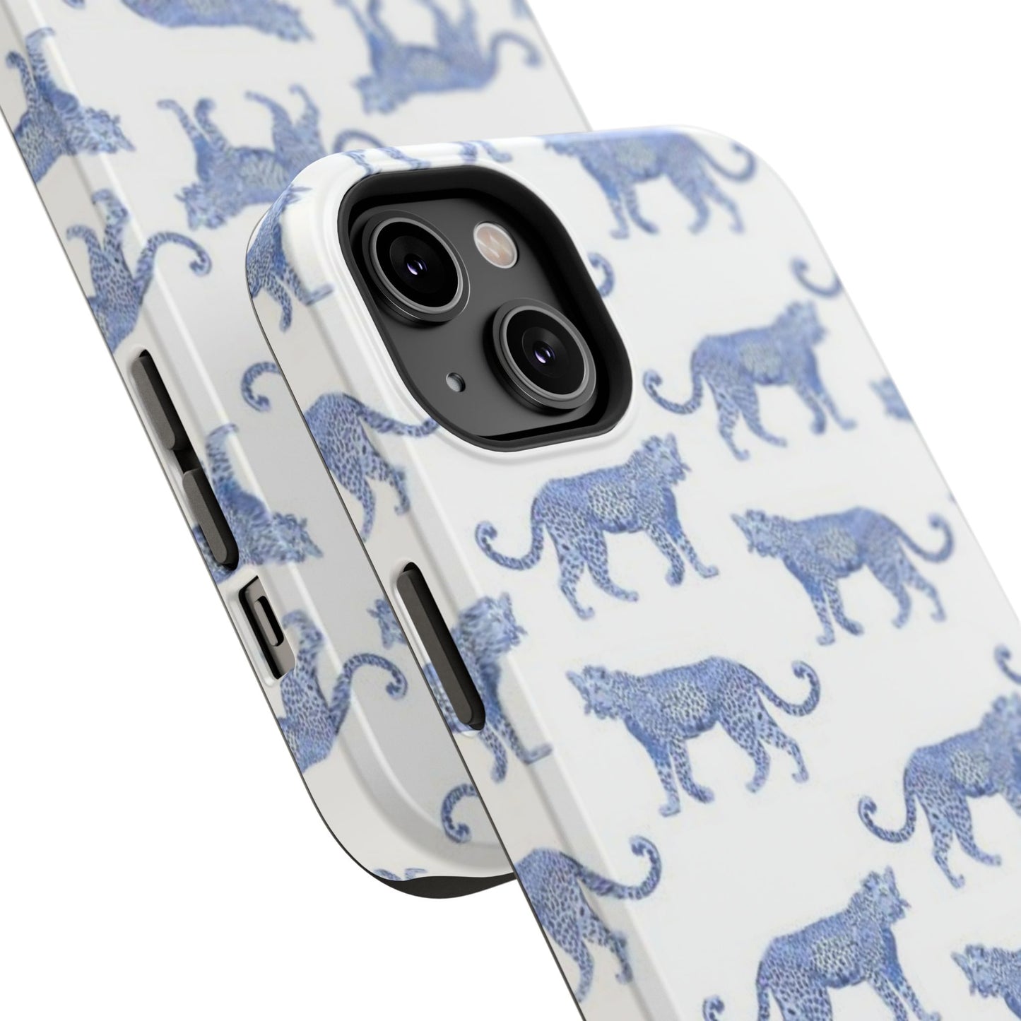 Blue Leopard Pattern Phone Case
