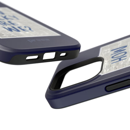 Navy How Lucky Are We Phone Case