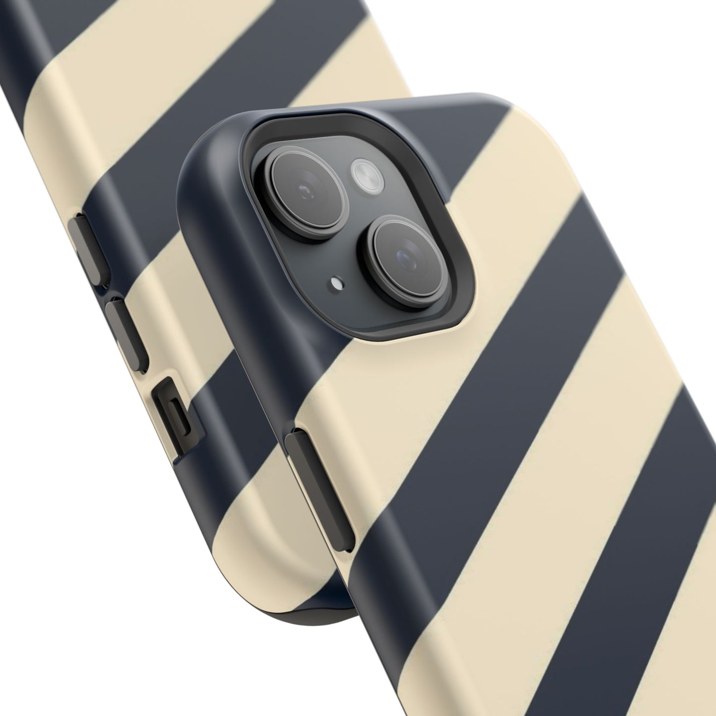 Striped Navy & Cream Phone Case