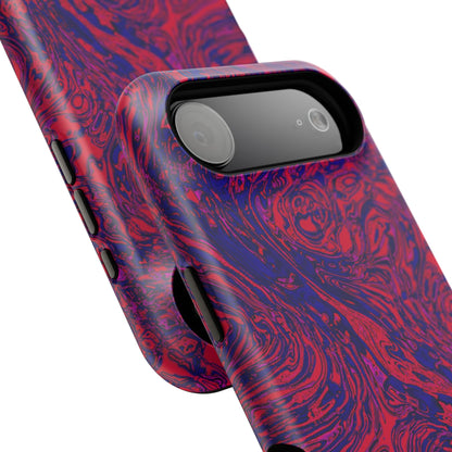 Marbled Red & Purple Impact Phone Case