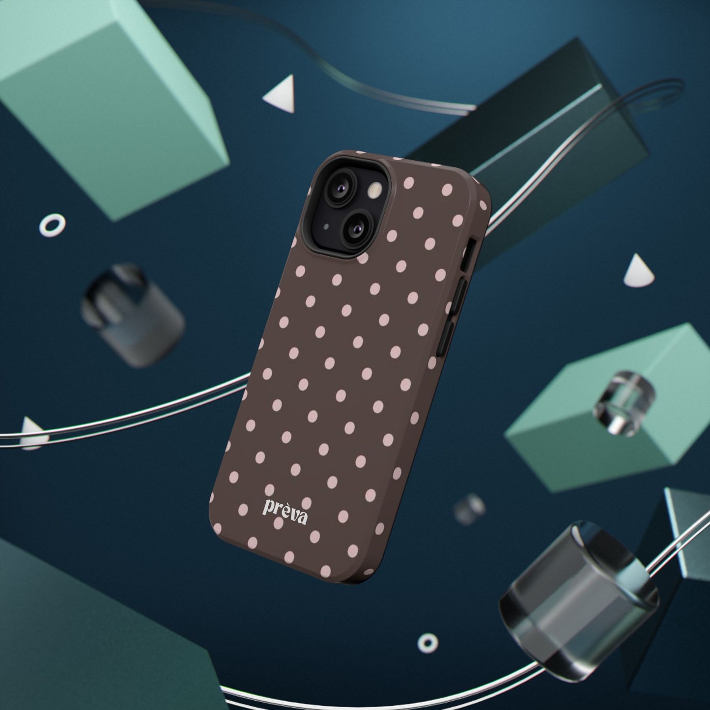 Brown and Pink Polka Dot Phone Case