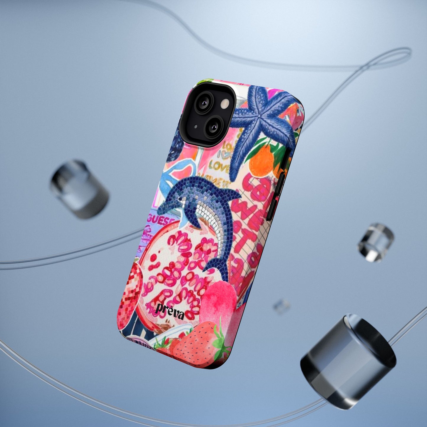 Dolphin Tropics Collage Phone Case