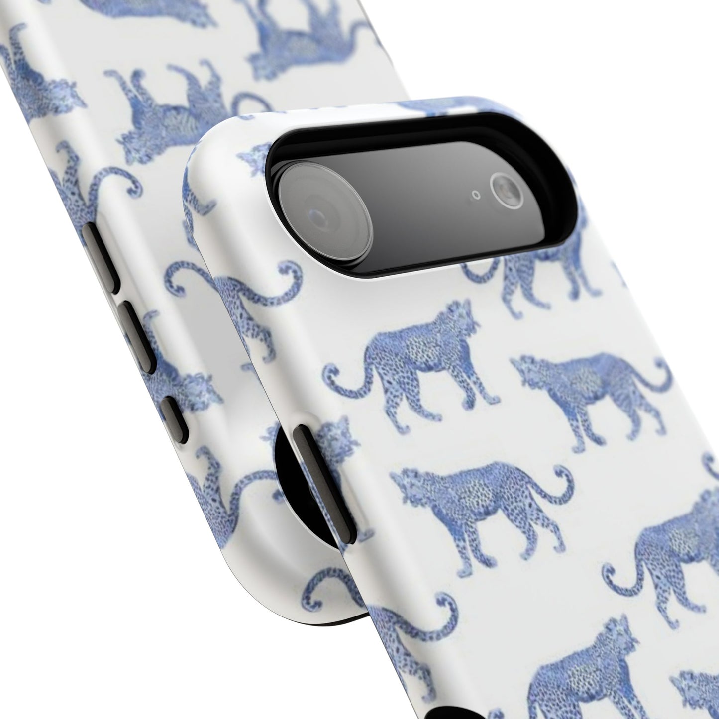 Blue Leopard Pattern Phone Case