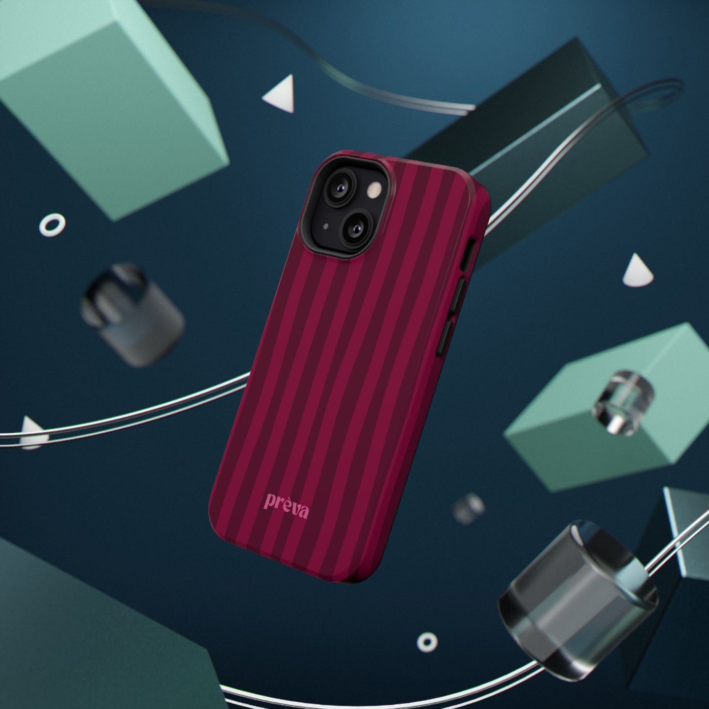 Burgandy Stripes x Ava Dudderar Phone Case