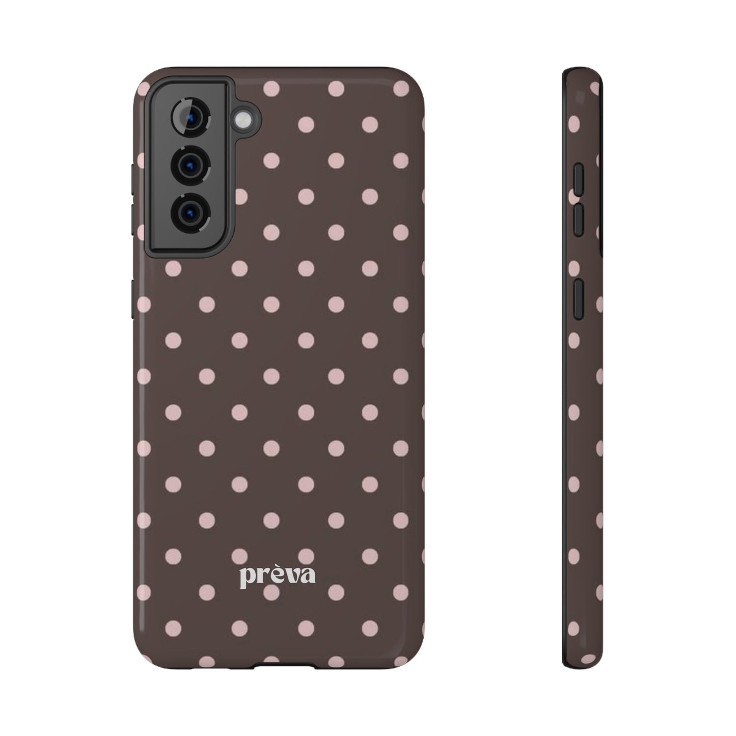 Brown and Pink Polka Dot Phone Case