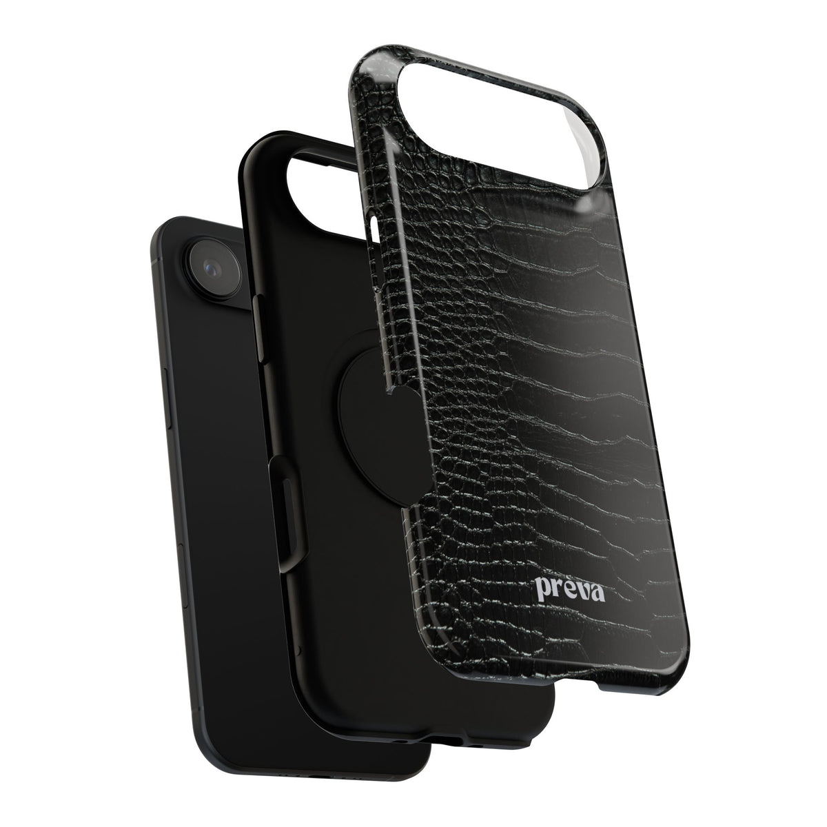 Black Croc Phone Case