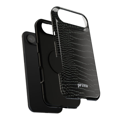 Black Croc Phone Case