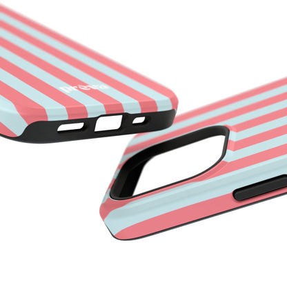 Coral & Teal Stripes Phone Case