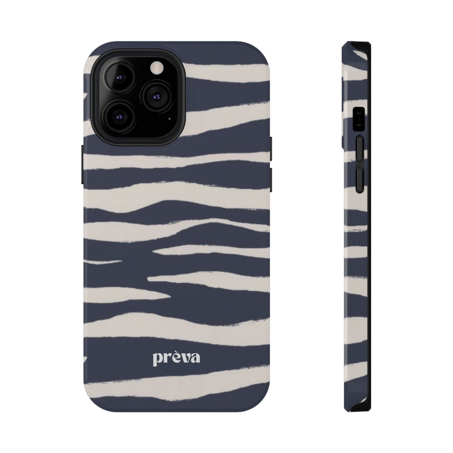 Navy & Cream Zebra Phone Case
