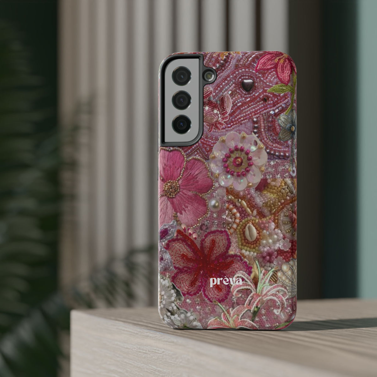 Floral Embroidery Phone Case