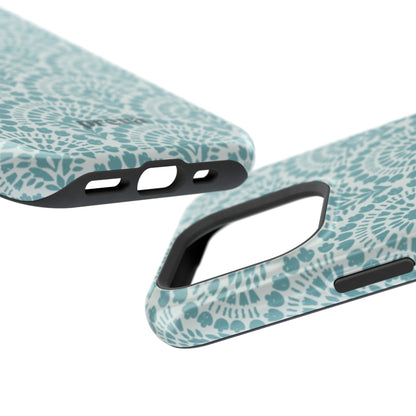 Aqua Lace Pattern Phone Case
