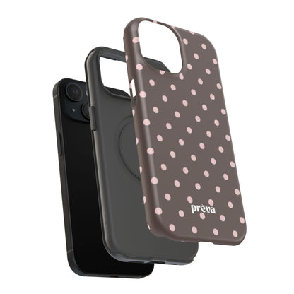 Brown and Pink Polka Dot Phone Case