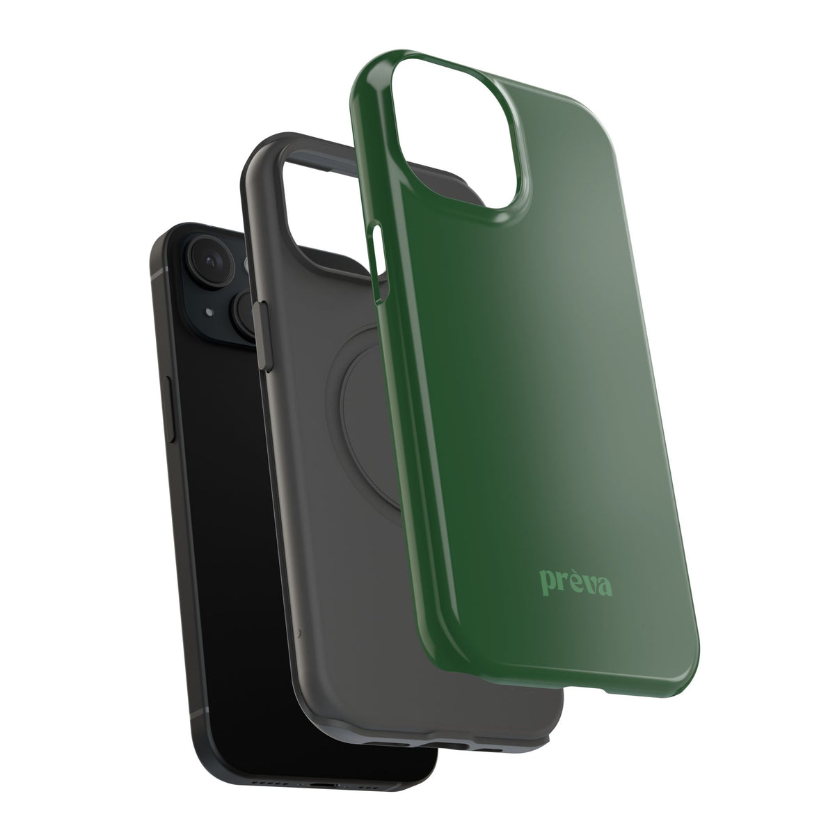 Impact-Resistant Phone Case — Forest Green Slim Armor