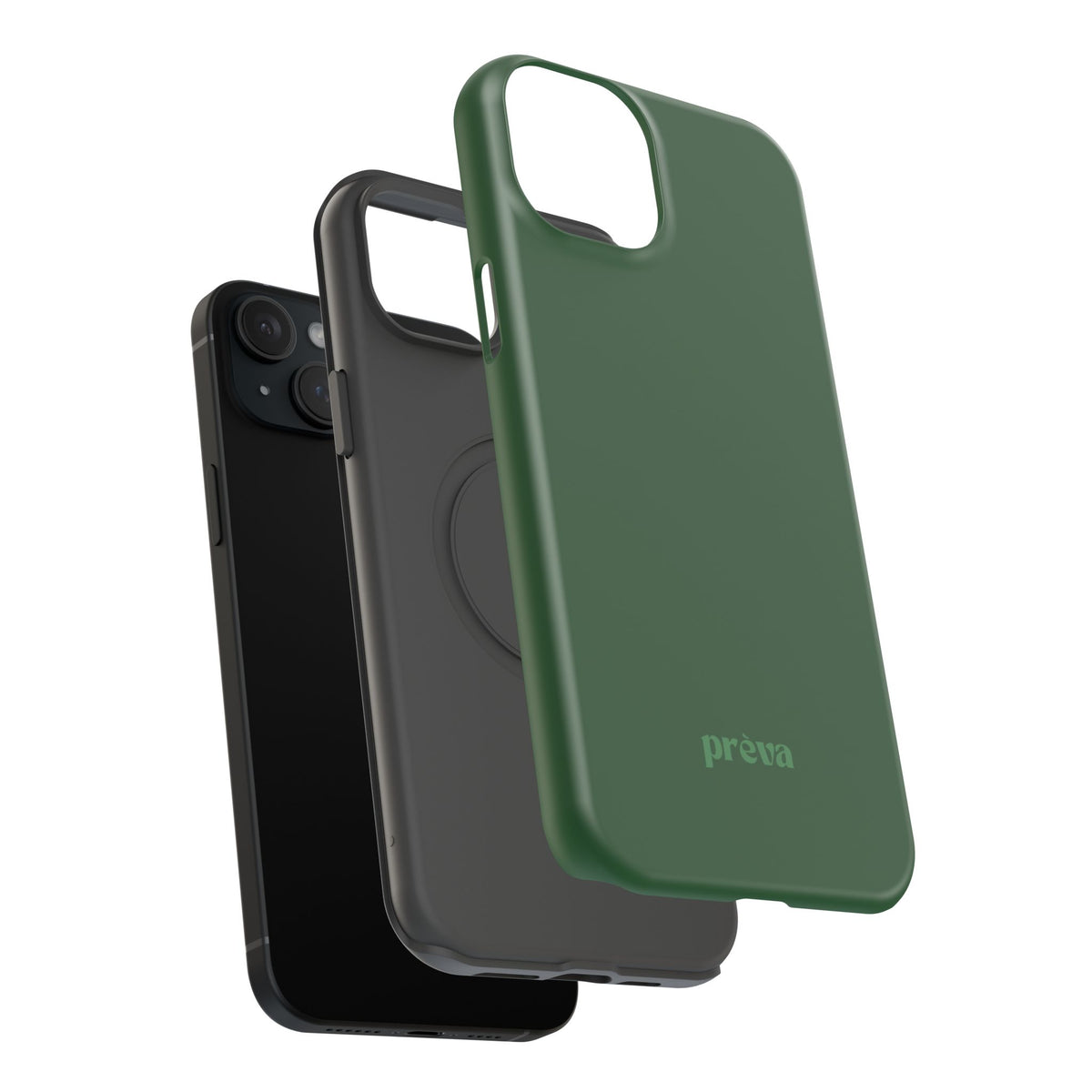 Impact-Resistant Phone Case — Forest Green Slim Armor
