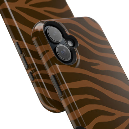 Brown Tiger Stripe Phone Case