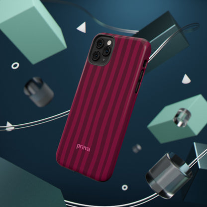 Burgandy Stripes x Ava Dudderar Phone Case