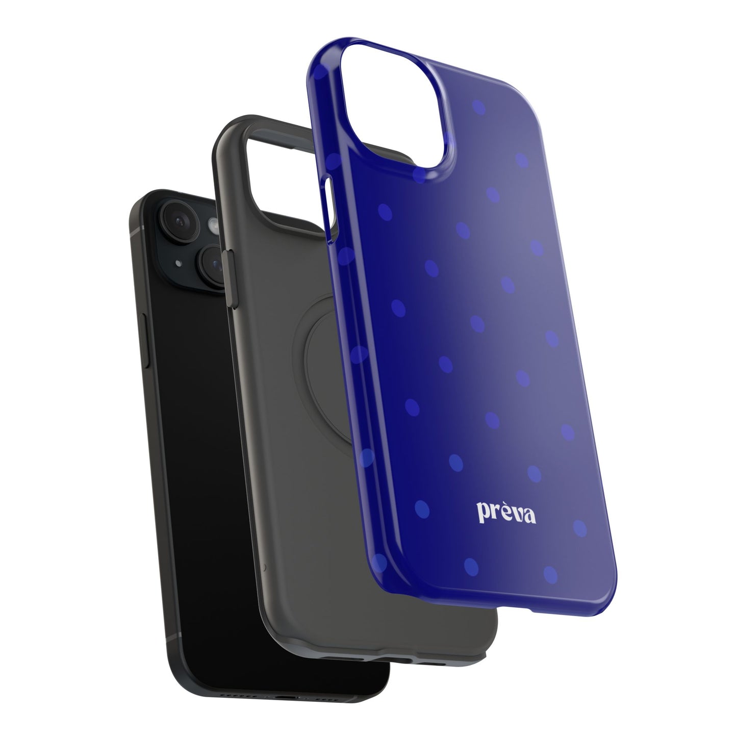 Dark Blue Polka Dots Phone Case
