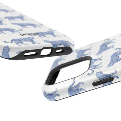 Blue Leopard Pattern Phone Case