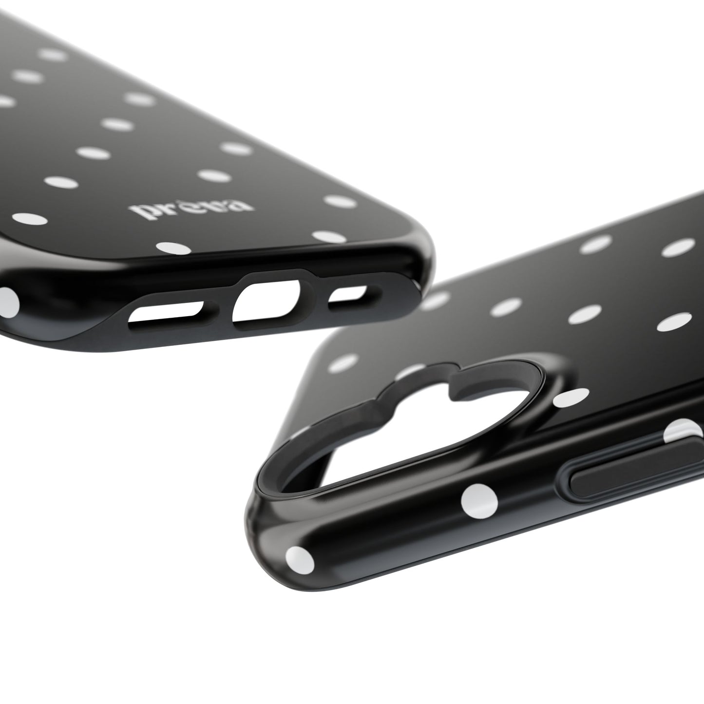 Black with White Polka Dots Phone Case
