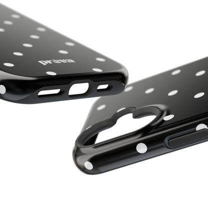 Black with White Polka Dots Phone Case