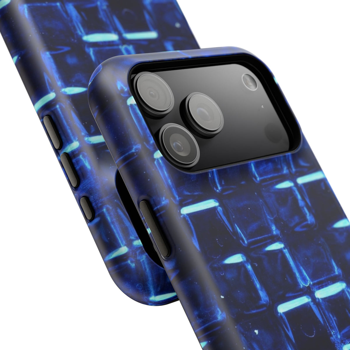 Blue Glass Tile Impact-Resistant Phone Case