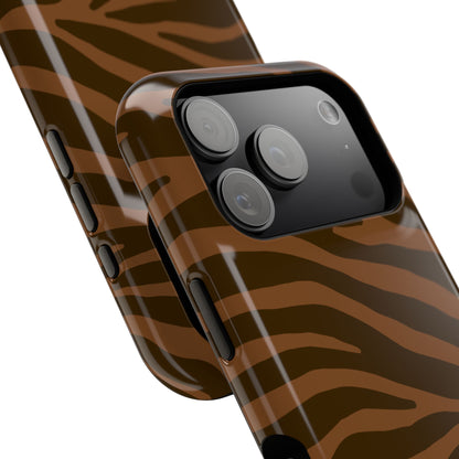Brown Tiger Stripe Phone Case