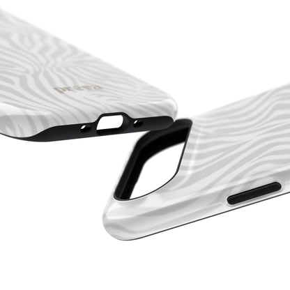 Zebra White Wave Phone Case