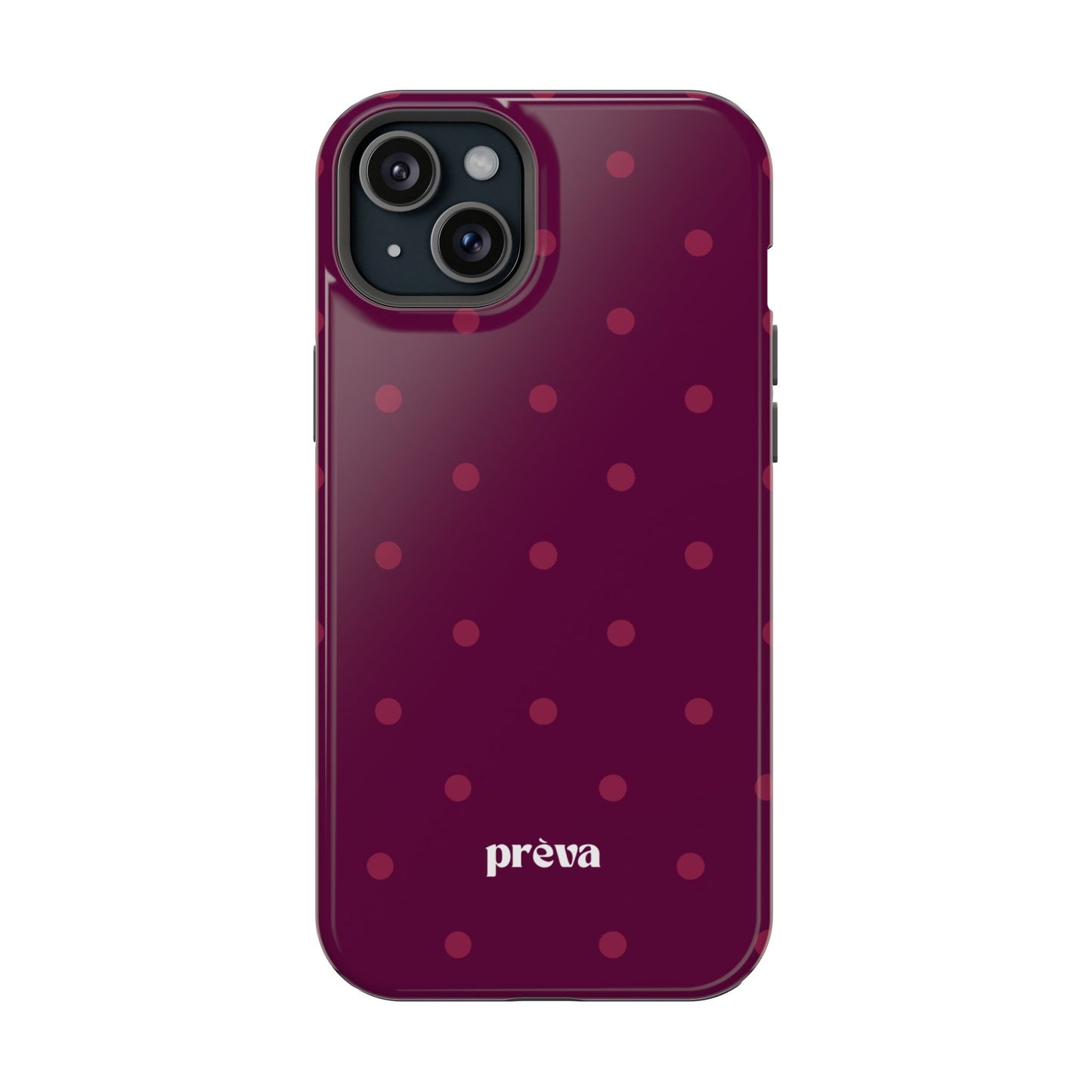 Maroon Polka Dots Phone Case