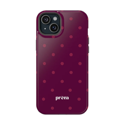 Maroon Polka Dots Phone Case